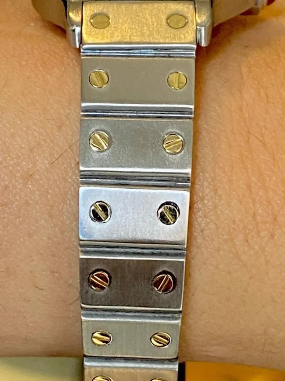 Cartier Santos Octagon Burgundy 18k SS SM 24mm automatic